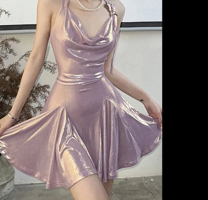 Sassy Satin Mini Dress